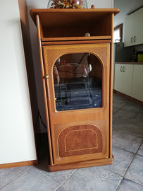 Porta TV hi fi giradischi in noce
