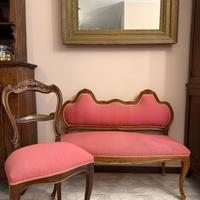 Set vintage divanetto + sedia  fine ‘800