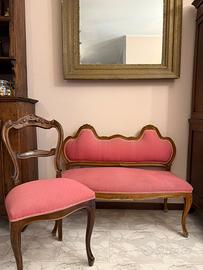Set vintage divanetto + sedia  fine ‘800