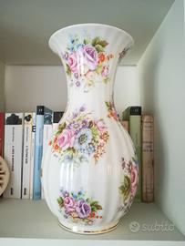 Vaso ceramica artistica FG motivi floreali