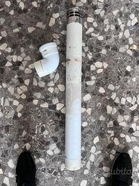 Canna fumaria in alluminio bianca diametro 80 mm