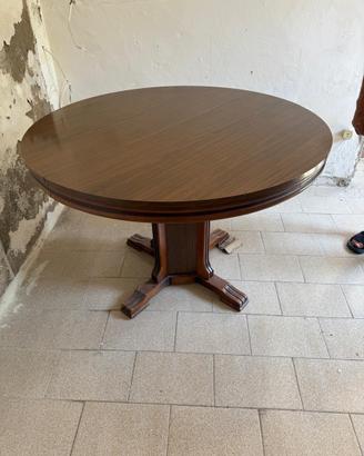 Tavolo rotondo allungabile in legno