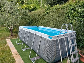 PISCINA fuori terra tubolare in pvc/accaio