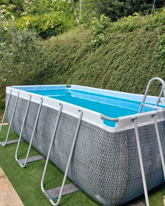PISCINA fuori terra tubolare in pvc/accaio