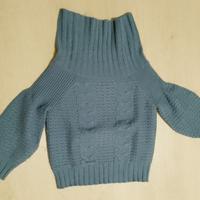 Maglione dolcevita azzurro taglia S/M