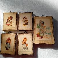 piccoli quadri  simpatici  in legno 