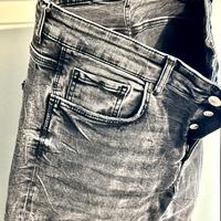 Jeans Zara Man Tg 44 (50 IT) Nero Antracite Faded