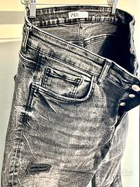 Jeans Zara Man Tg 44 (50 IT) Nero Antracite Faded