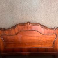 Testiera letto matrimoniale vintage legno noce