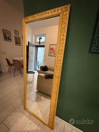 Specchio legno oro 66 x 168 cm come nuovo