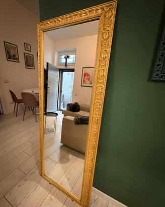 Specchio legno oro 66 x 168 cm come nuovo