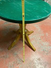 Tavolo tondo con base in legno