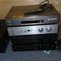 amplificatore aeron a2  e cd dvd onkyo  dvsp500