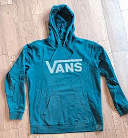 Felpa Vans classica con cappuccio verde petrolio