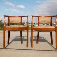 Poltroncine a pozzetto fine '800 in legno di noce