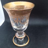 calice in cristallo molato e oro zecchino 