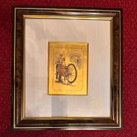 Quadro su foglia oro 23¾ kt