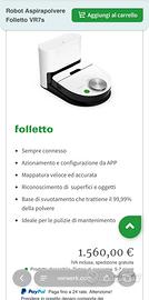 Robot Folletto VR7 aspirapolvere con base RB7s