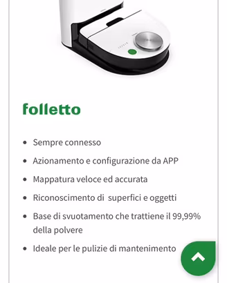 Robot Folletto VR7 aspirapolvere con base RB7s