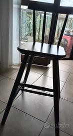 sgabello Ikea legno nero per bambini 
