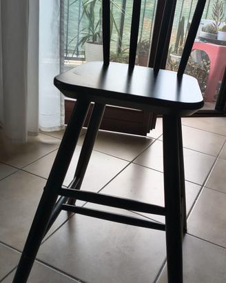 sgabello Ikea legno nero per bambini 