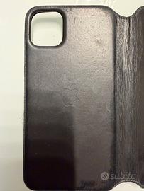 COVER IPHONE 11 PRO MAX PELLE NERA ORIGINALE