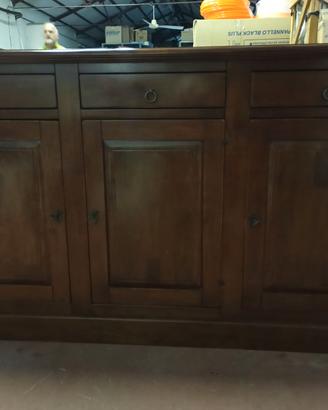Credenza arte povera colore noce 168x46