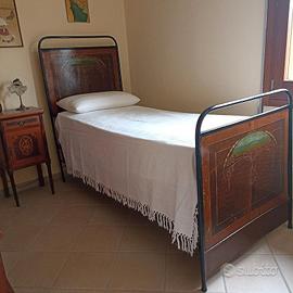 LETTO ANTICO IN FERRO DIPINTO