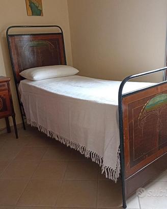 LETTO ANTICO IN FERRO DIPINTO