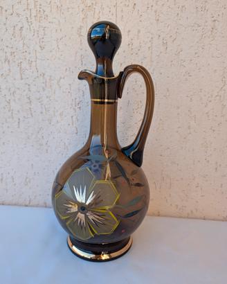 Decanter vintage in vetro fumé 