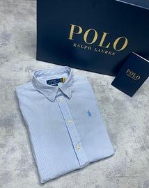 Camicia a Righe Ralph Lauren Bianco/Celeste (XS)