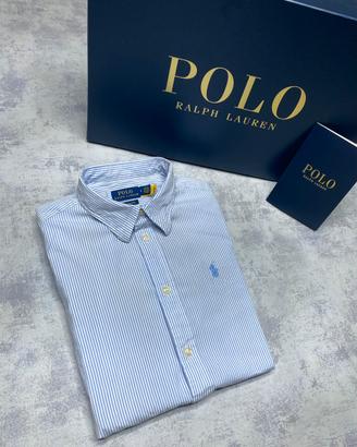 Camicia a Righe Ralph Lauren Bianco/Celeste (XS)
