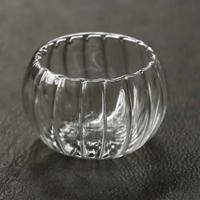 Tazzine in vetro a doppio strato a forma d zucca