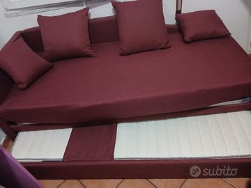 divano letto con secondo letto estraibile