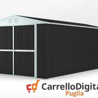 Box garage auto in Acciaio 327x611cm 19mq nero