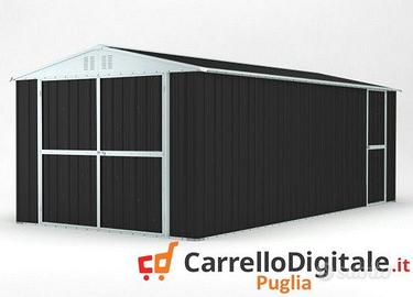 Box garage auto in Acciaio 327x611cm 19mq nero