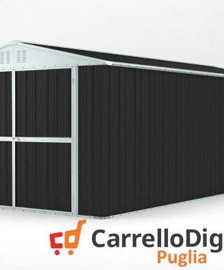 Box garage auto in Acciaio 327x611cm 19mq nero