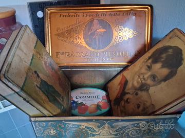 scatole latta antiche 