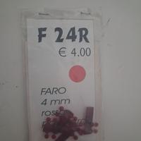 Fari rosso f 24 r 4mm modellini 1/43 auto tipo fer