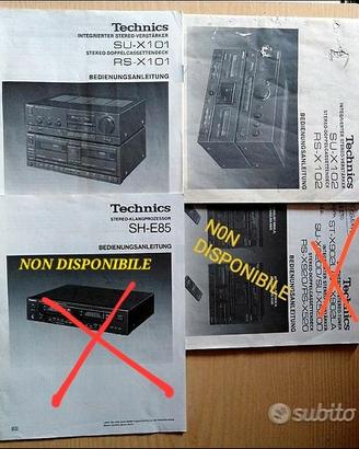 TECNICHS SU X101 SU X102 Deck RS X101 102