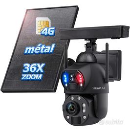 Telecamera di sorveglianza con Pannello Solare, 6M