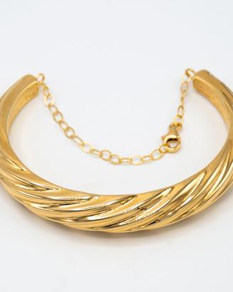 Bracciale rigido in oro giallo 18 kt BBU.40