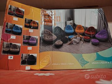 set poltrona +pouff gonfiabile 