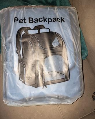 zaino per trasporto gatti nuovo