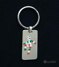 PORTACHIAVI ARGENTO 925 e SMALTO FIFA ITALIA 90