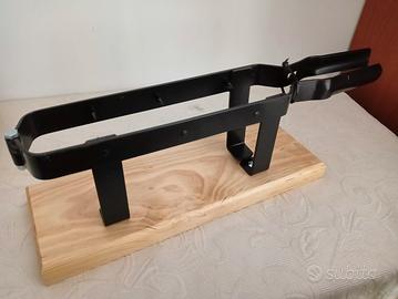 Porta  prosciutto a cerniera ferro- legno