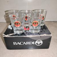 5 Bicchieri Pubblicitari Rum Bacardi Come Nuovi 