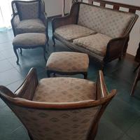 Salottino liberty in paglia di Vienna