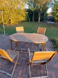 Tavolo da giardino in legno
