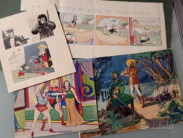 LOTTO 4 DISEGNI VARIE TECNICHE RARE UNICHE /158